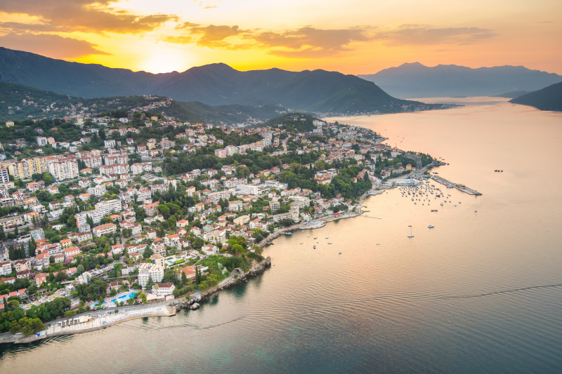 Sunset over Herceg Novi, Montenegro